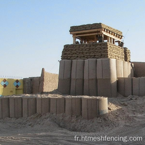 barrière de type Hesco de type sable soudé de sable soudé en fil galvanisé